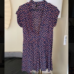 Polka dot button dress.